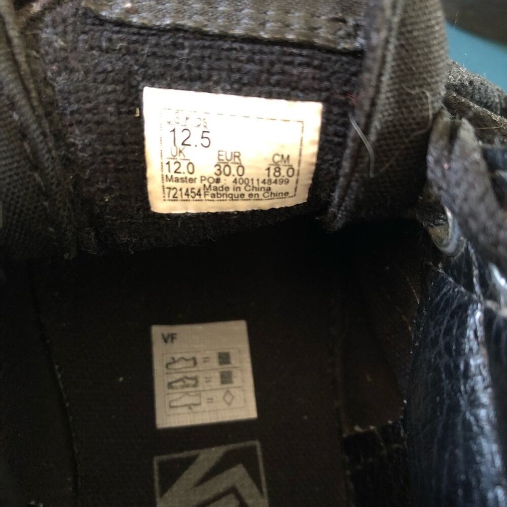 Vans Sk8-Hi Zip Kids Black Hi Tops Size 12.5 - Picture 7 of 7